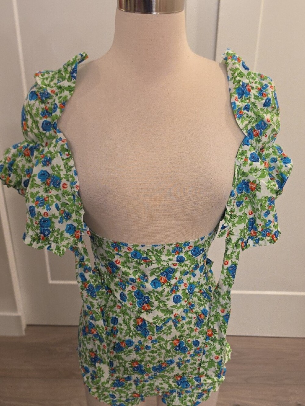 House of Sunny Green Floral matching Smocked Short Set size 2 new with tags - Picture 13 of 16